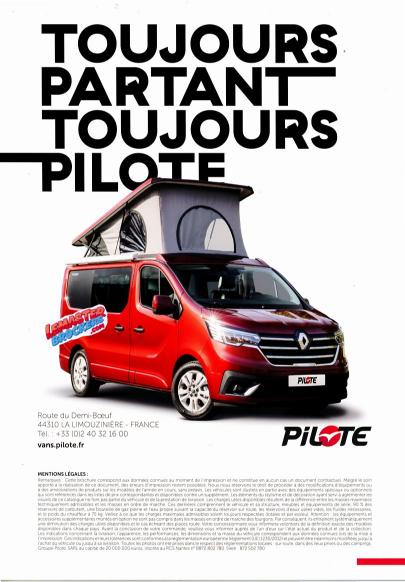 CATALOGUE PILOTE 2023 VANS CV500BC CV500BF CV540BC