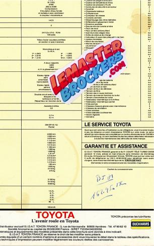 BROCHURE TOYOTA LAND CRUISER BJ71 4X4