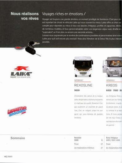 CATALOGUE LAIKA 2014 CAMPING-CARS – BROCHURE OFFICIELLE