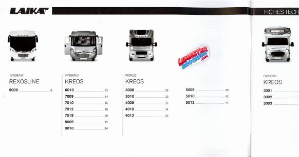 CATALOGUE FICHES TECHNIQUES LAIKA 2014 CAMPING-CARS