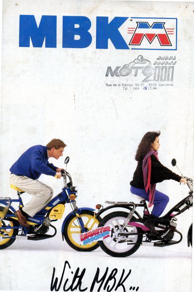 BROCHURE MBK MAGNUM ROCK 51 50 41 – DÉPLIANT POSTER VINTAGE MOBYLETTE