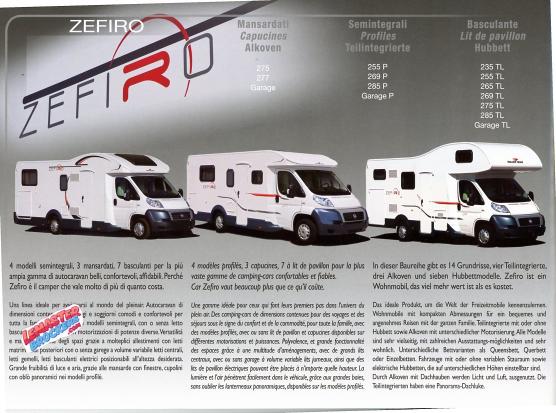 CATALOGUE ROLLER TEAM 2014 CAMPING-CARS – ZEFIRO GRANDUCA PEGASO