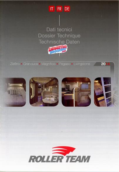 CATALOGUE ROLLER TEAM 2014 CAMPING-CARS – ZEFIRO GRANDUCA PEGASO