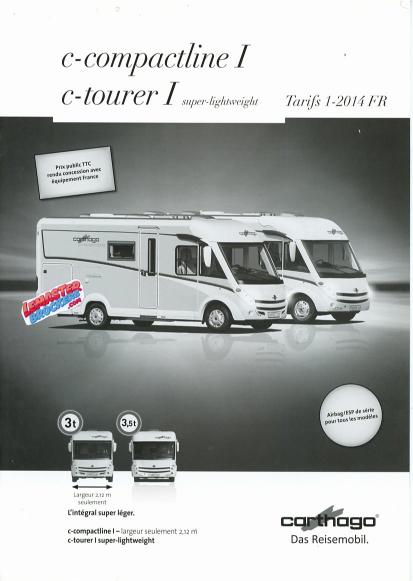 BROCHURE CARTHAGO C-COMPACTLINE I C-TOURER I SUPER-LIGHTWEIGHT – TARIFS 2014