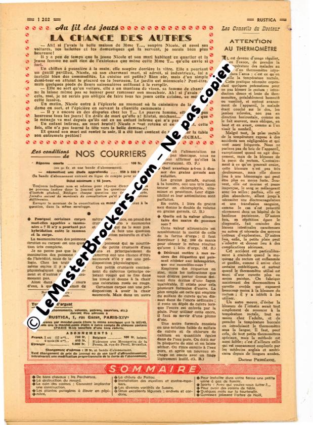 rustica-1953-n51-sommaire