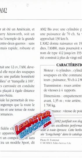 FICHE AUTO HOTCHKISS AM2 RECTO