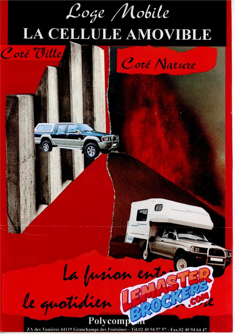 Brochure Loge Mobile 1997 cellule amovible Mangue Baroudeuse