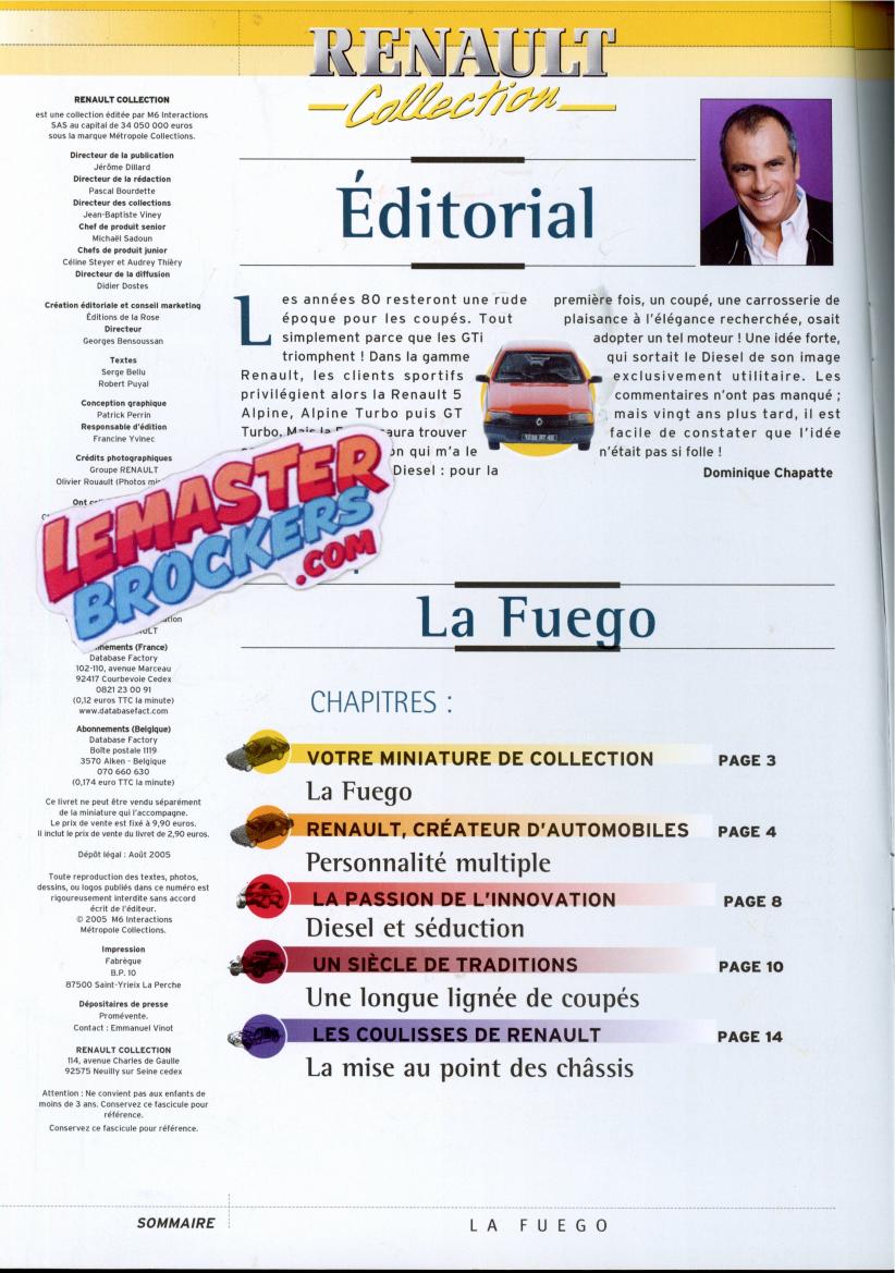 livret-renault-fuego-collection-2005
