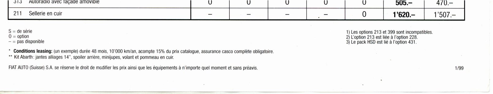 fiche-fiat-seicento-tarifs-suisse-1999-originale
