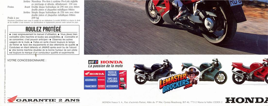 brochure-honda-vfr-750f-1997-originale-francais