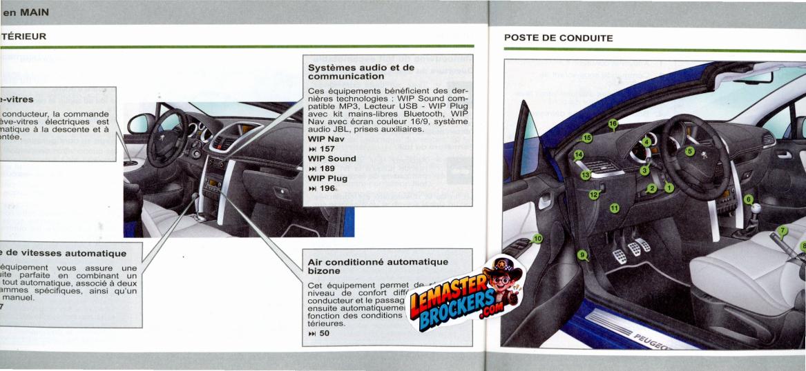 notice-utilisation-peugeot-207-cc-avec-pochette-origine-wip-nav-wip-sound