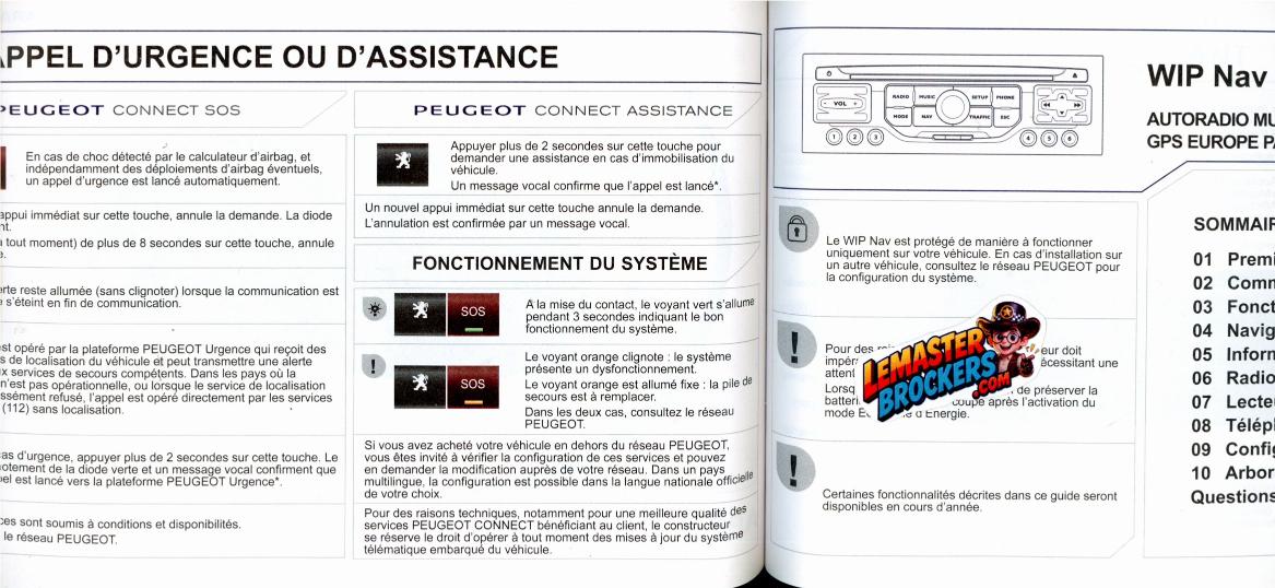 notice-utilisation-peugeot-207-cc-avec-pochette-origine-wip-nav-wip-sound