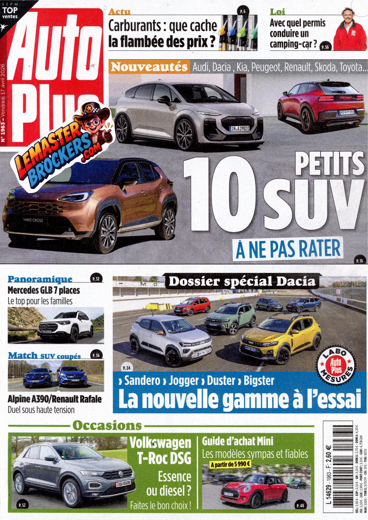 auto-plus-1963-dacia-sandero-volkswagen-t-roc-dsg-guide-achat-mini-avril-2026