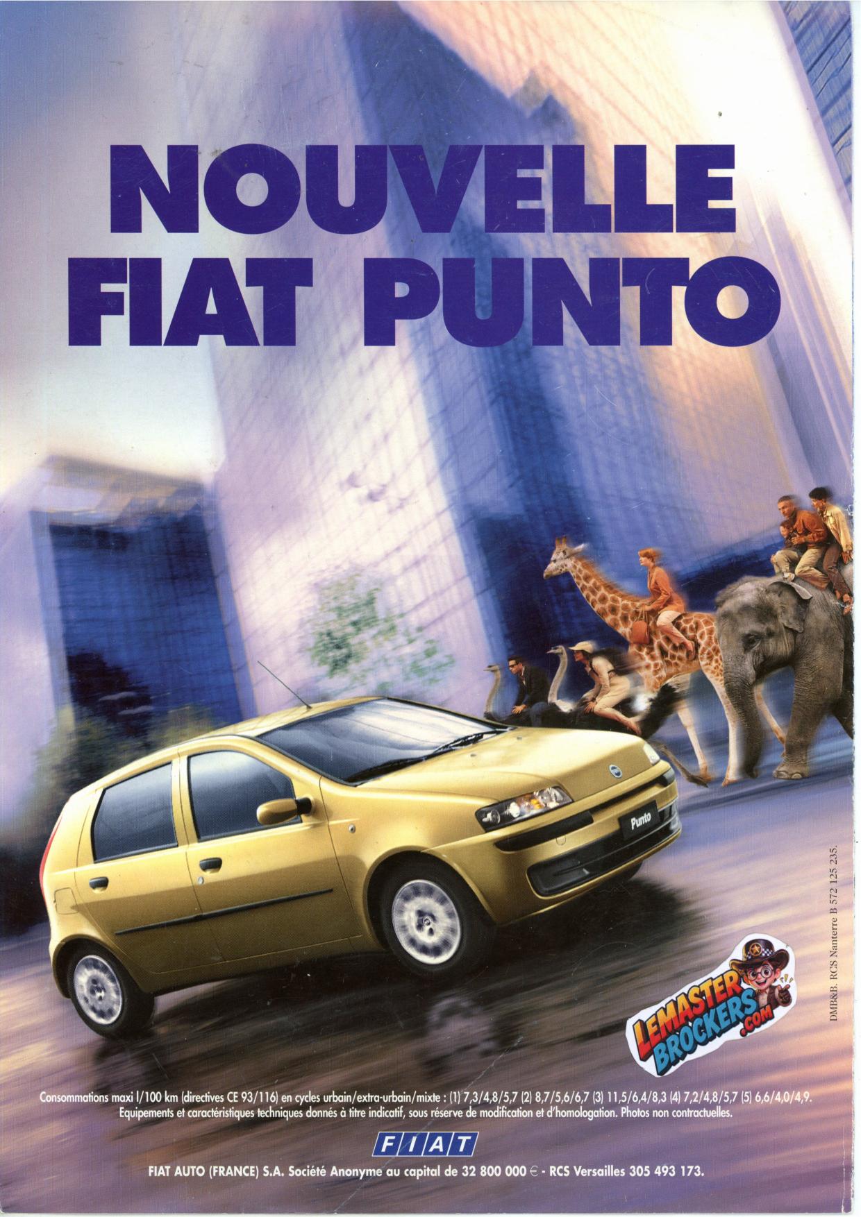 brochure-fiat-punto-catalogue-original-francais-4-pages-lemasterbrockers