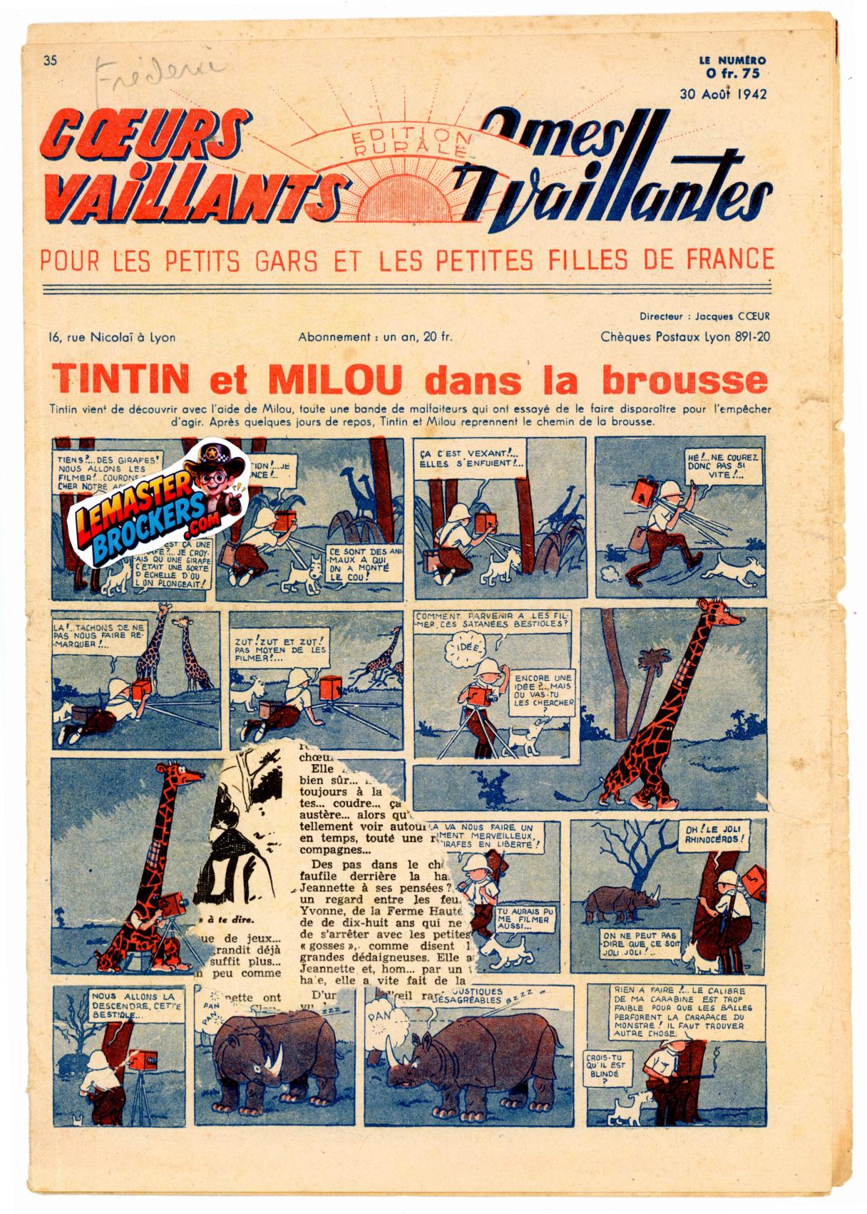 coeurs-vaillants-ames-vaillantes-30-aout-1942-tintin