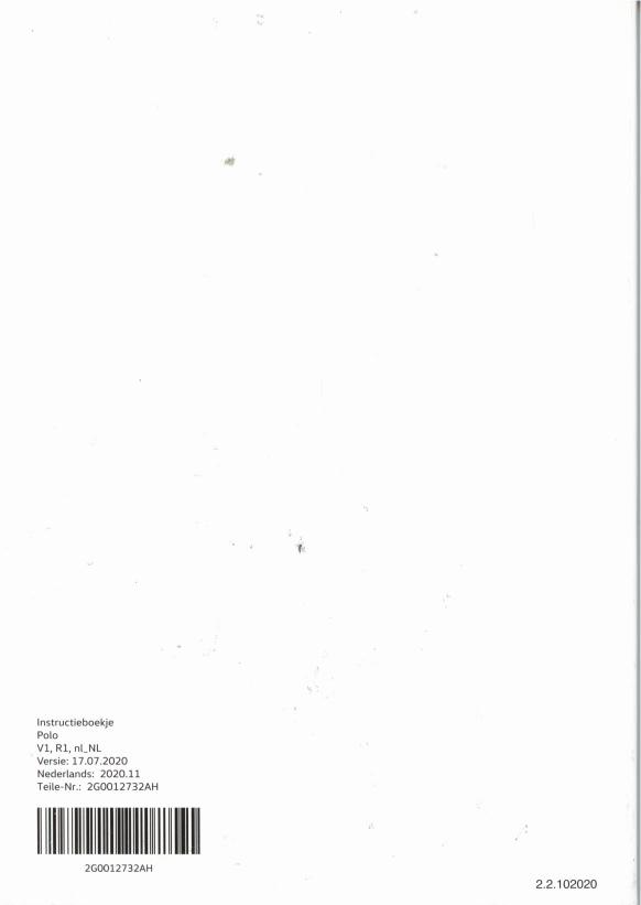 notice-volkswagen-polo-2020-manuel-utilisateur-neerlandais-original