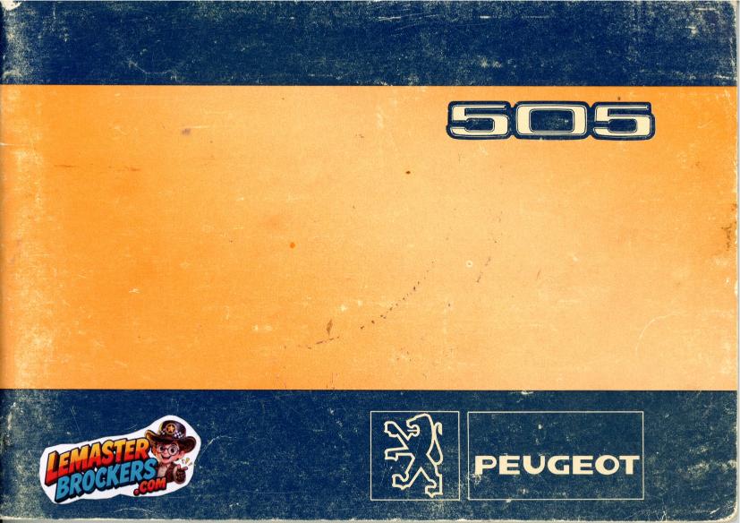 notice-peugeot-505-manuel-utilisation-entretien-original-francais