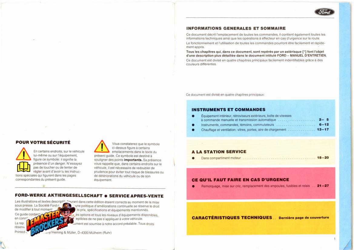 notice-ford-sierra-manuel-utilisation-entretien-original-francais