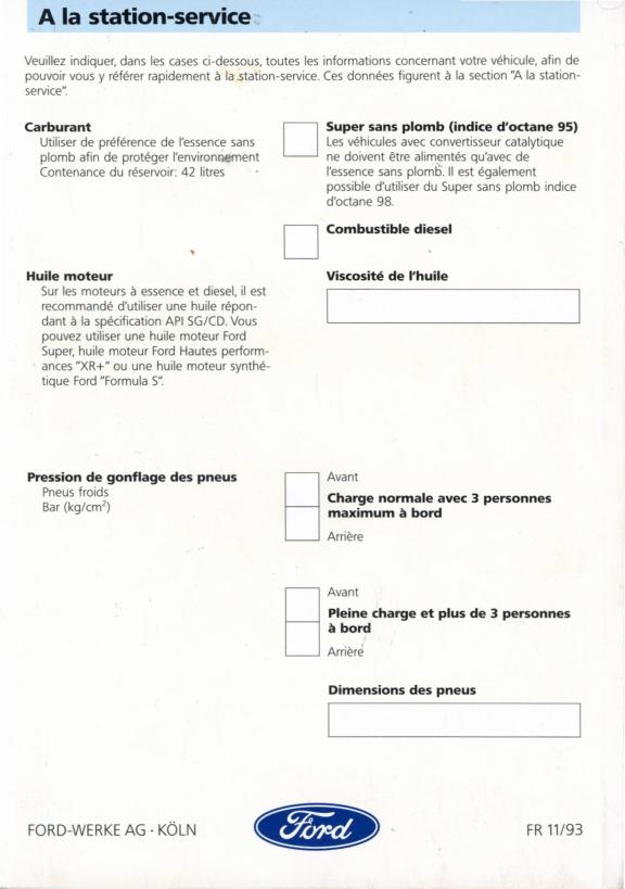 notice-ford-fiesta-1993-manuel-utilisation-original-francais