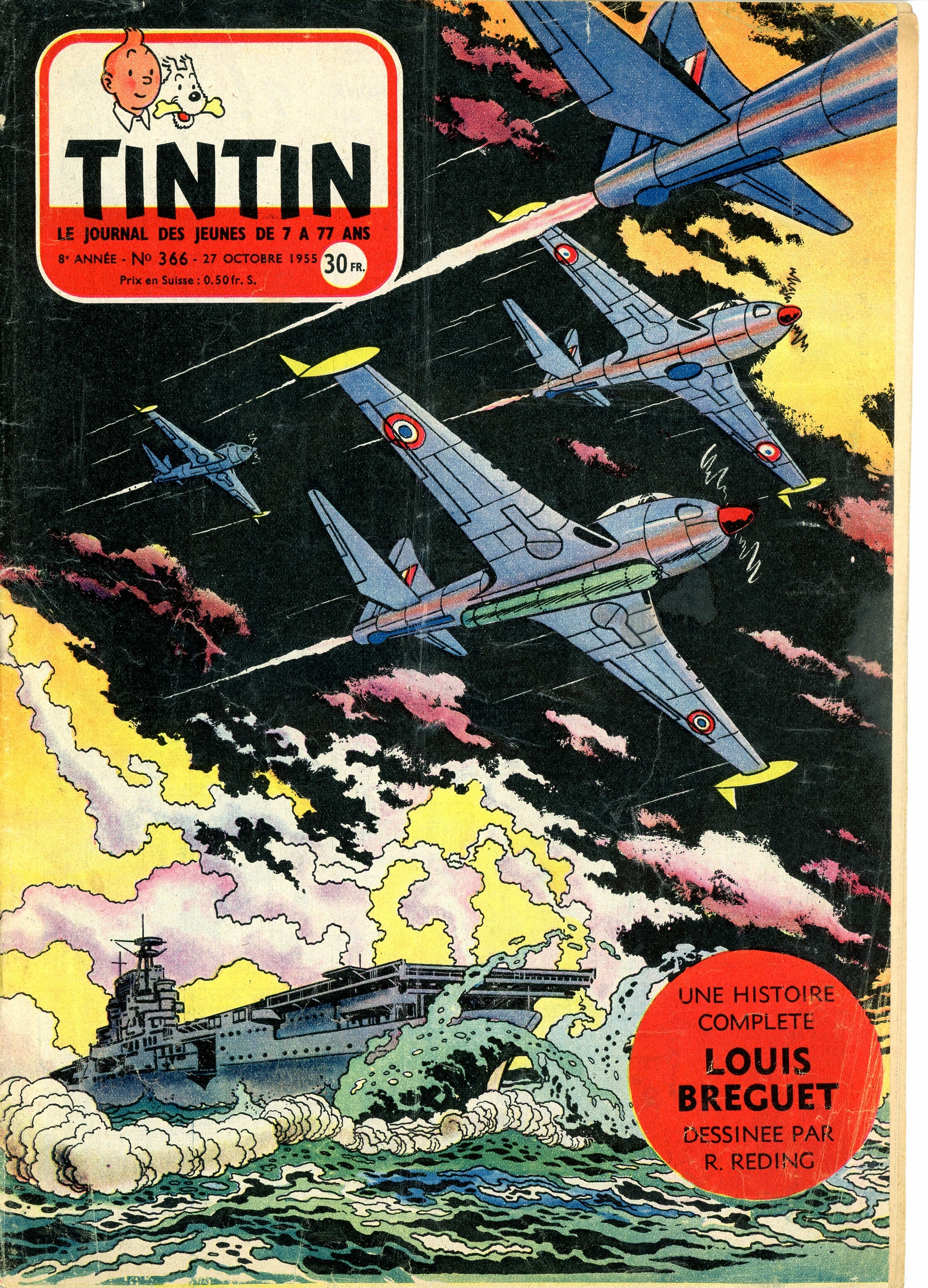 JOURNAL DE TINTIN n° 366  1955 AFFAIRE TOURNESOL - CHRYSLER NEW-YORKER