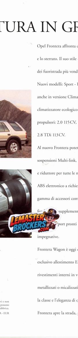 brochure-opel-frontera-italien-recto-verso-euro96-rare