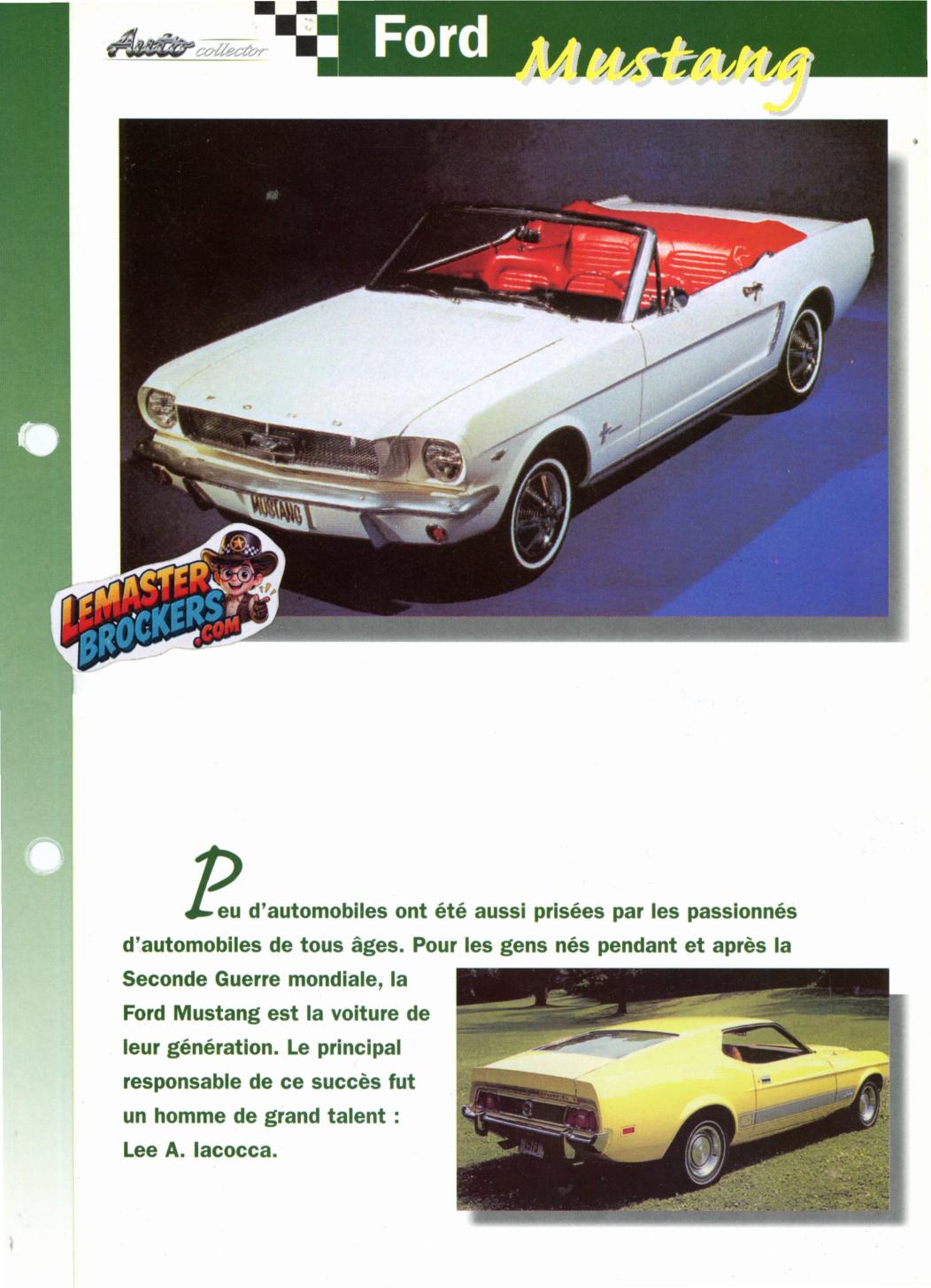 FICHE FORD MUSTANG 1964-1973