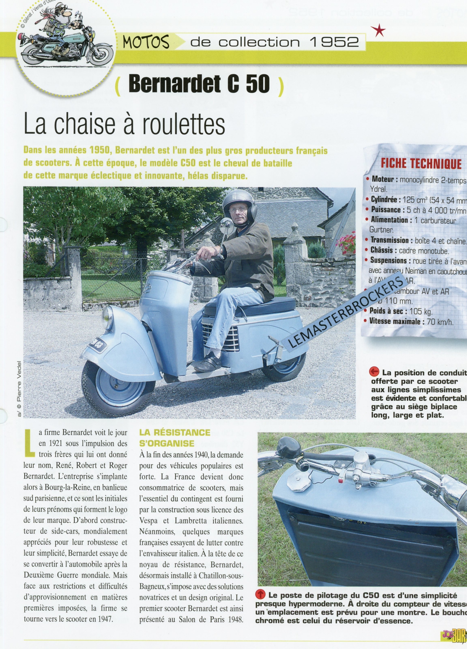 BERNARDET-C50-FICHE-MOTO-JOE-BAR-TEAM-DOCUMENT-HACHETTE-SCOOTER-LEMASTERBROCKERS