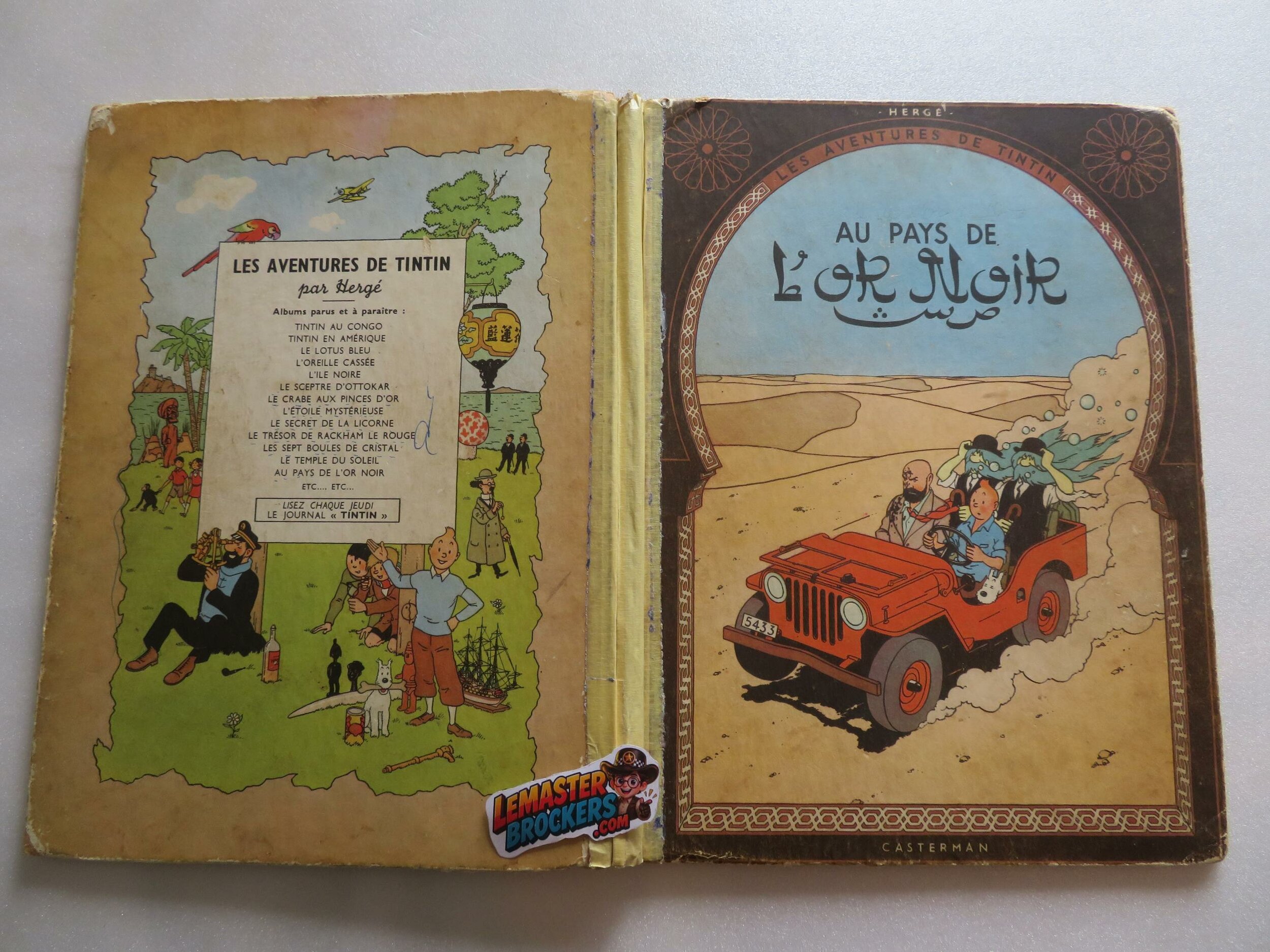 tintin-au-pays-de-l-or-noir-b4-1950-herge-casterman