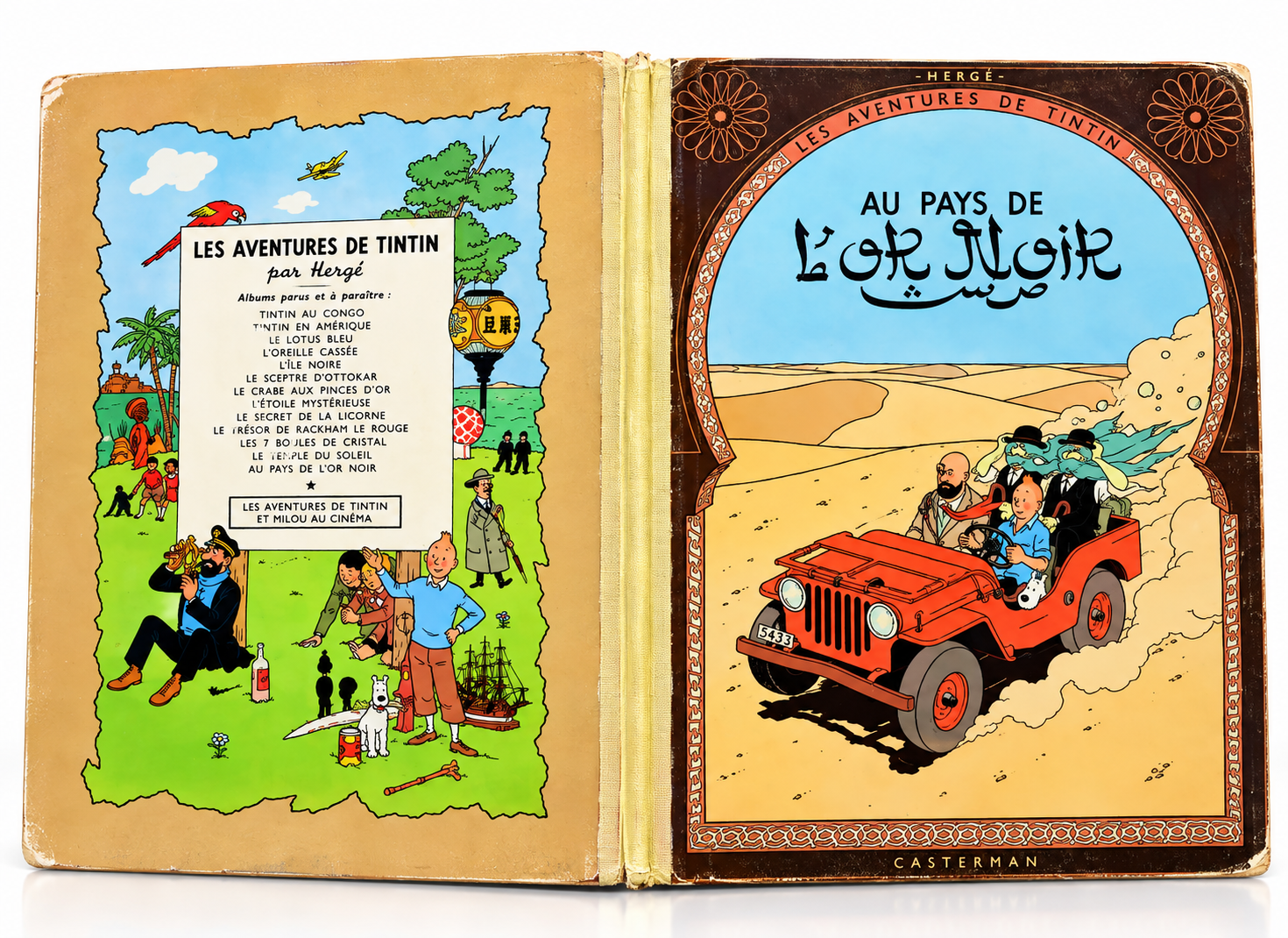 Album Tintin vintage ouvert geschniegelt