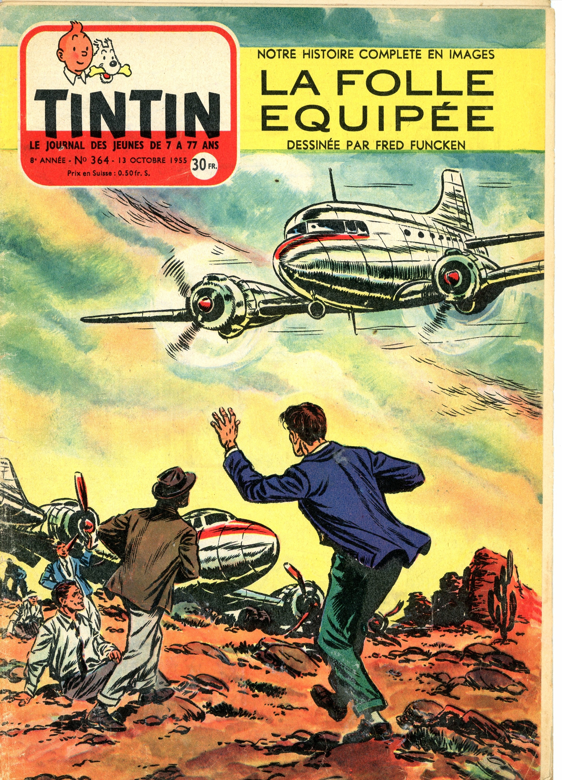 JOURNAL DE TINTIN n° 364 - TINTIN ACTUALITÉS 1955 - AFFAIRE TOURNESOL