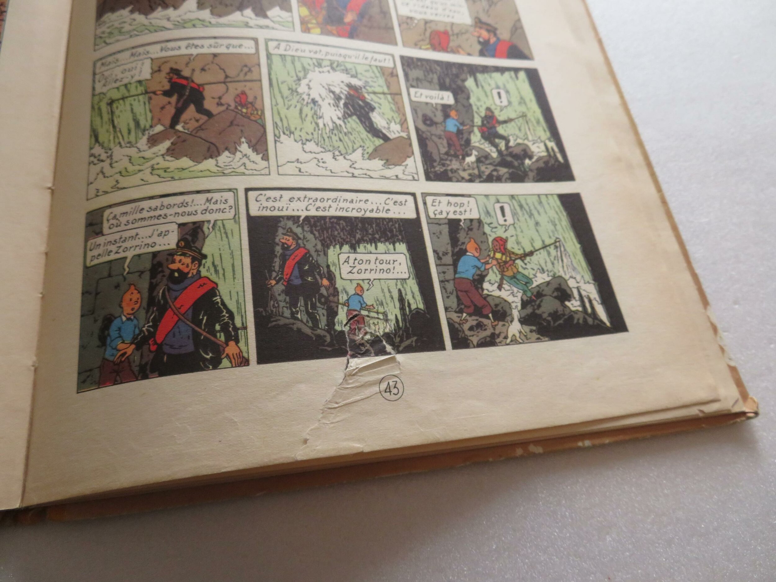 tintin-le-temple-du-soleil-b3-1949-etat-dechirures