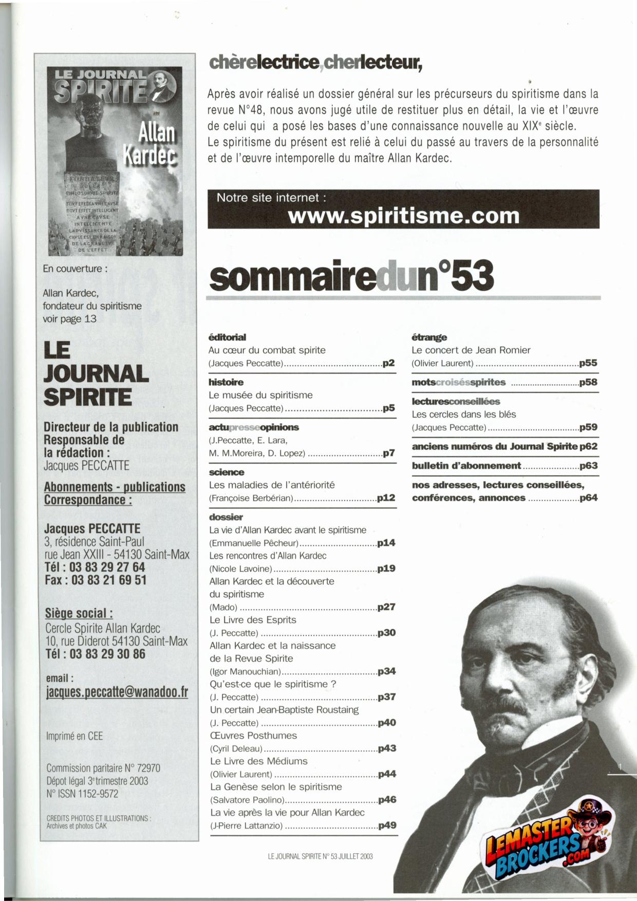 journal-spirite-53-2003-sommaire-dossier-allan-kardec