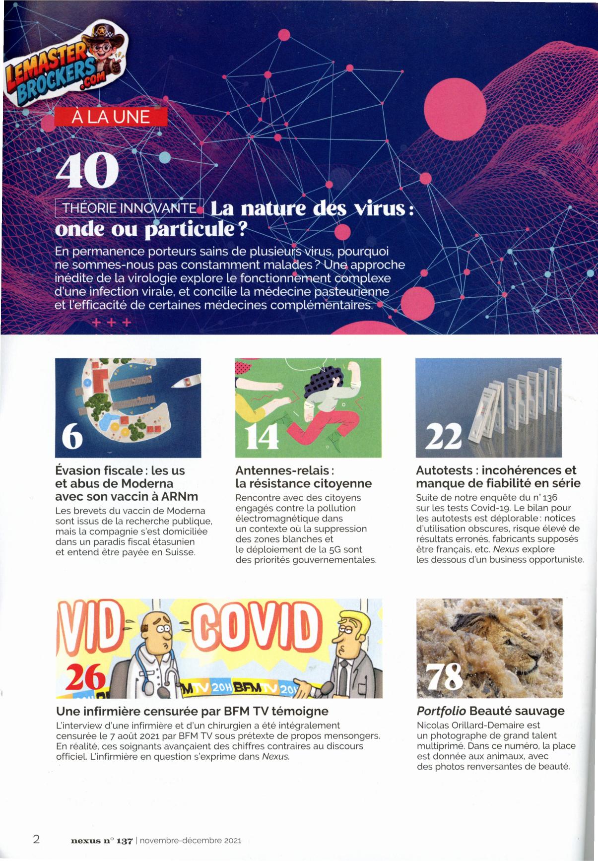 nexus-137-2021-sommaire-covid-virus-medias