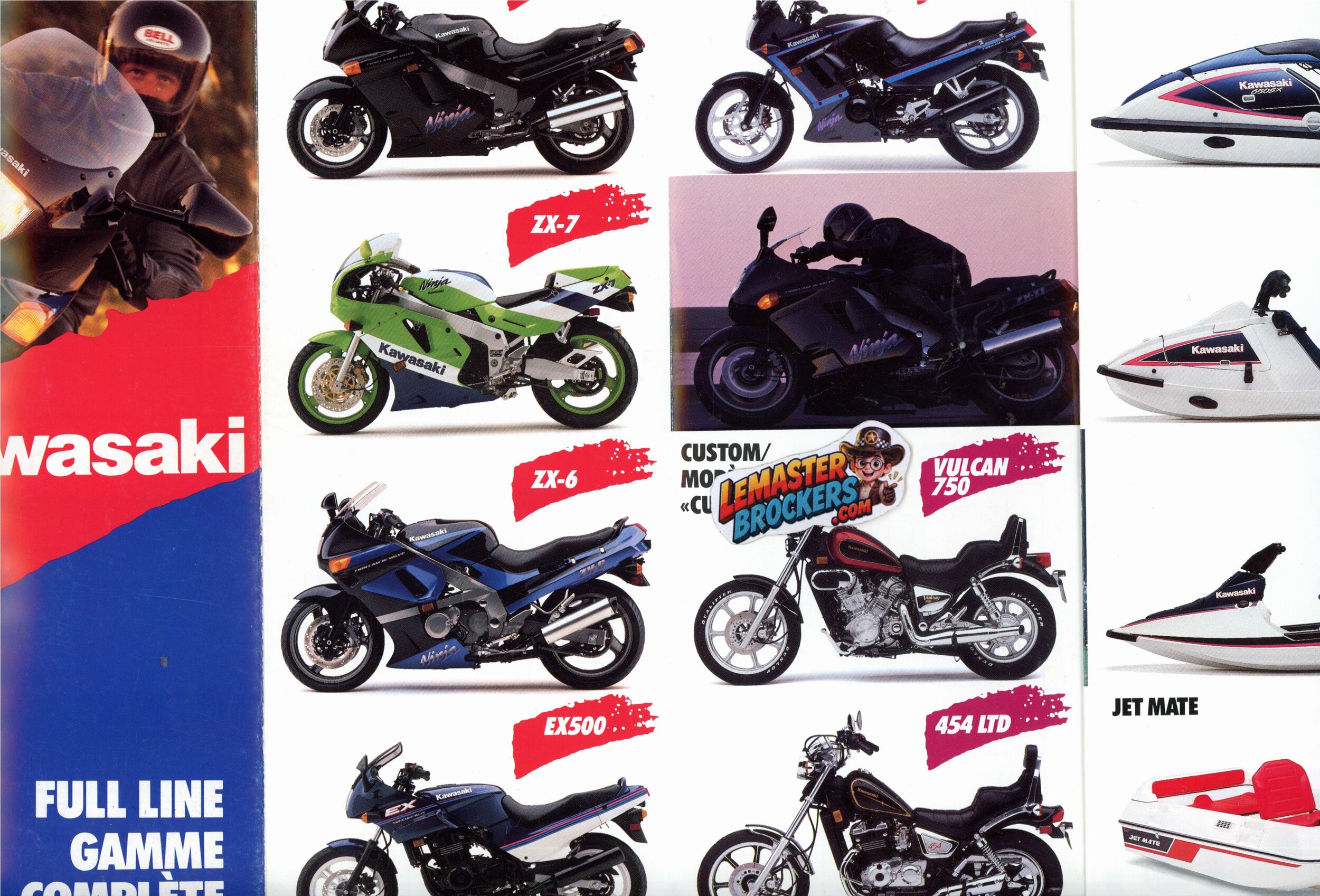 Couverture brochure Kawasaki 1990 – Full Line Gamme Complète