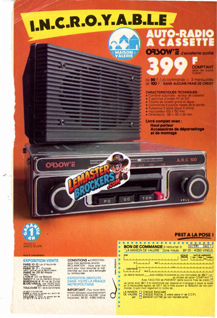 publicite-autoradio-orsowe-arc-100-tele-poche-verso