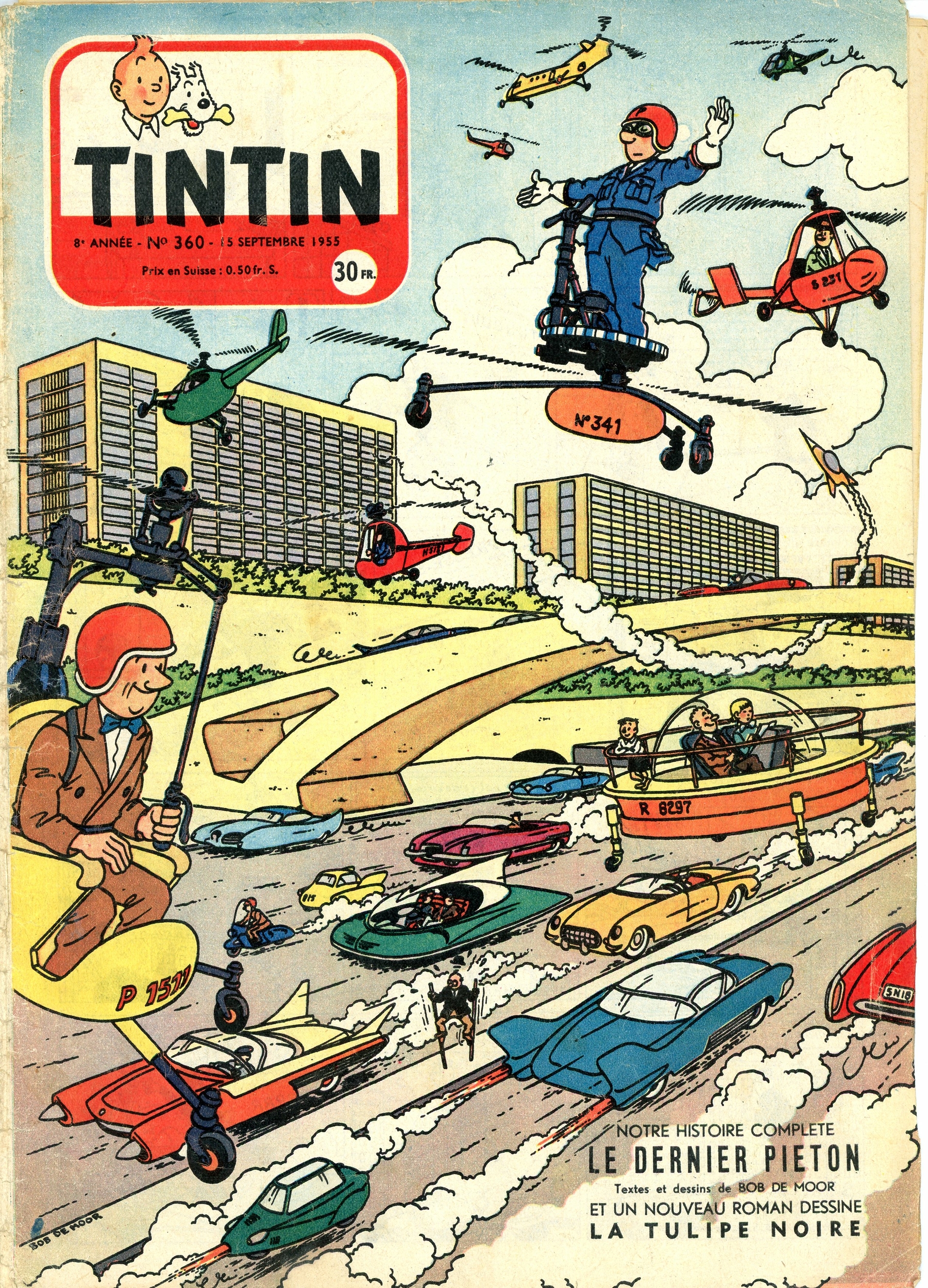 JOURNAL DE TINTIN n° 360 - TINTIN ACTUALITÉS 1955 - AFFAIRE TOURNESOL