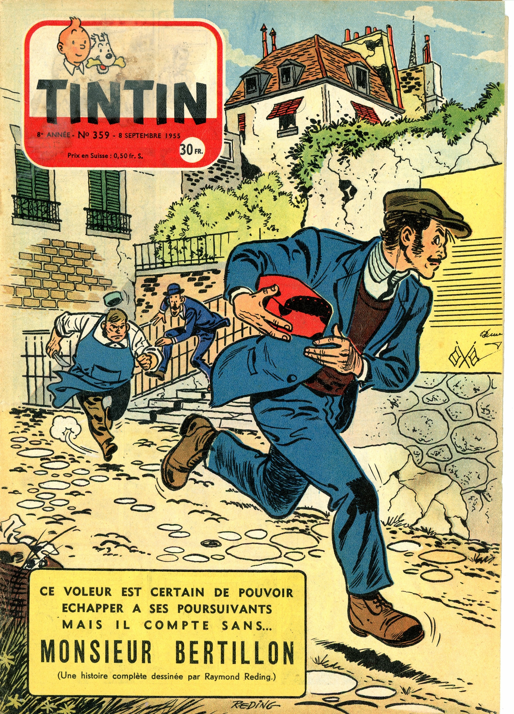 JOURNAL DE TINTIN n° 359 - TINTIN ACTUALITÉS 1955 - AFFAIRE TOURNESOL
