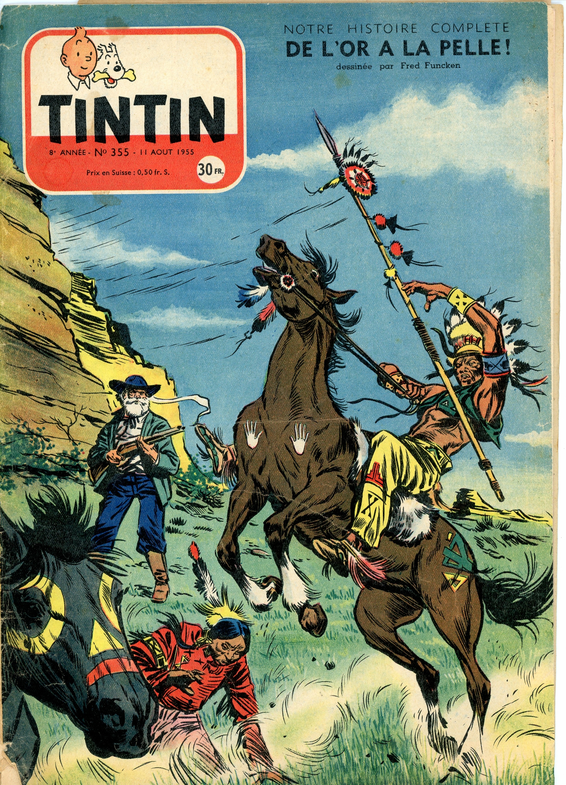 JOURNAL DE TINTIN n° 358 - TINTIN ACTUALITÉS 1955