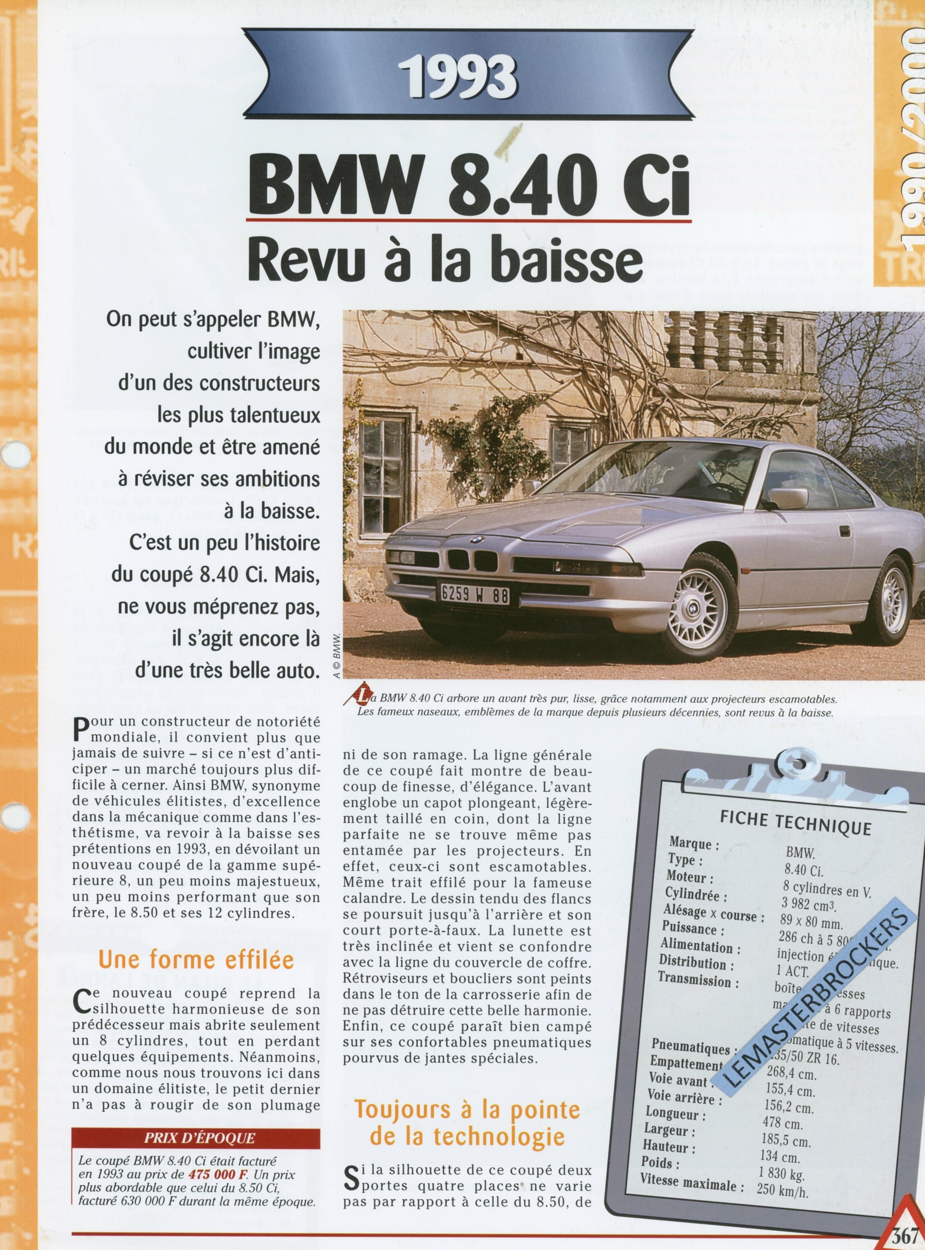 FICHE-TECHNIQUE-BMW-840-Ci-8.40-FICHE-AUTO-LEMASTERBROCKERS