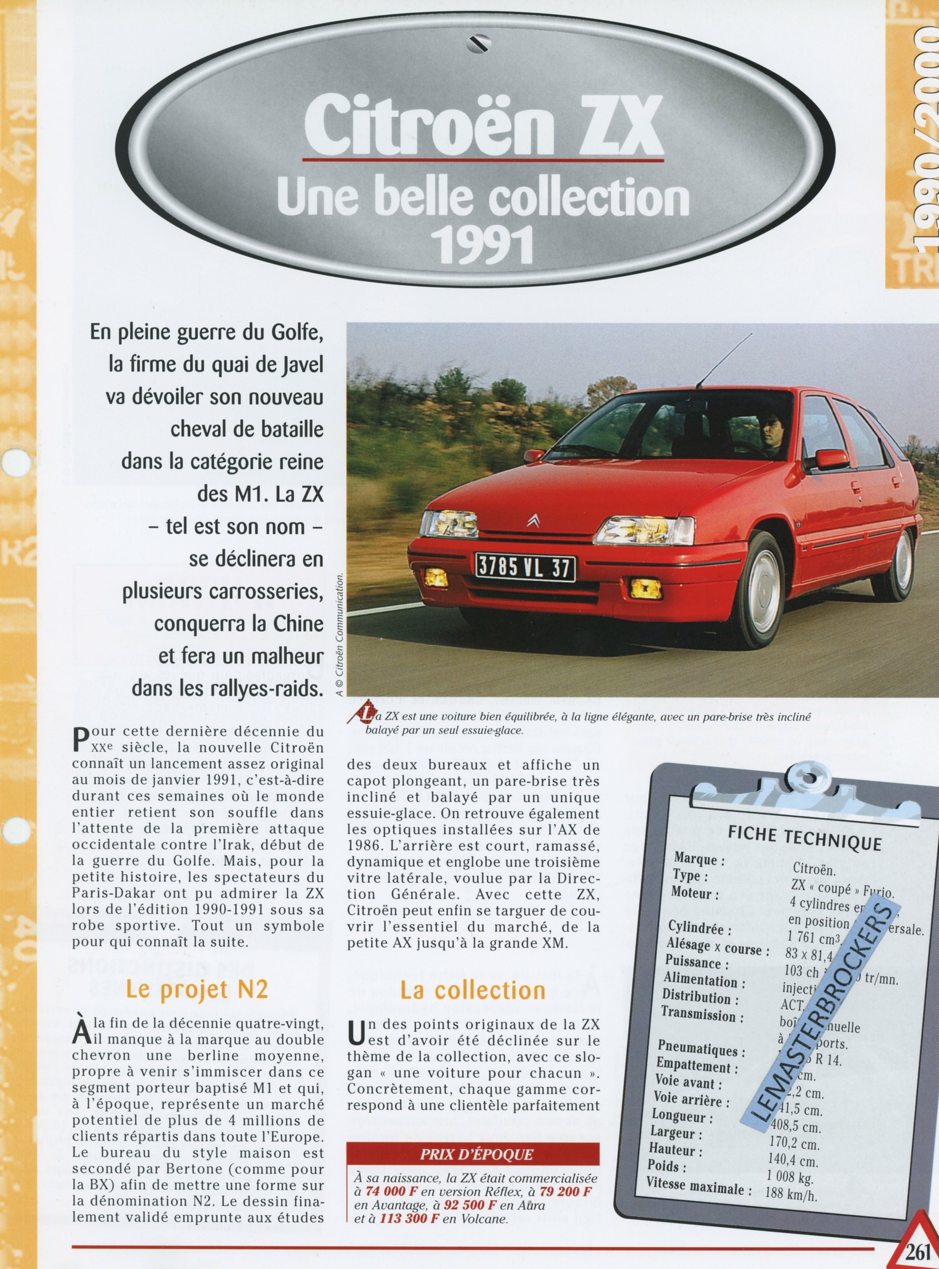 FICHE-TECHNIQUE-CITROËN-ZX-COUPÉ-FURIO-FICHE-AUTO-LEMASTERBROCKERS