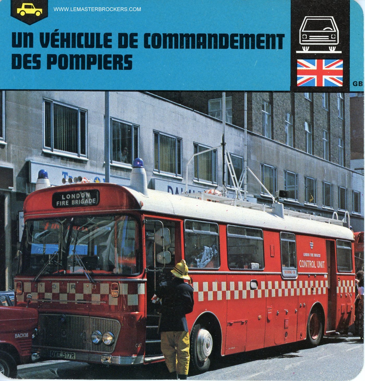 FICHE VEHICULE DE COMMANDEMENT DES POMPIERS BUS CARS-TRUCK-FIRE