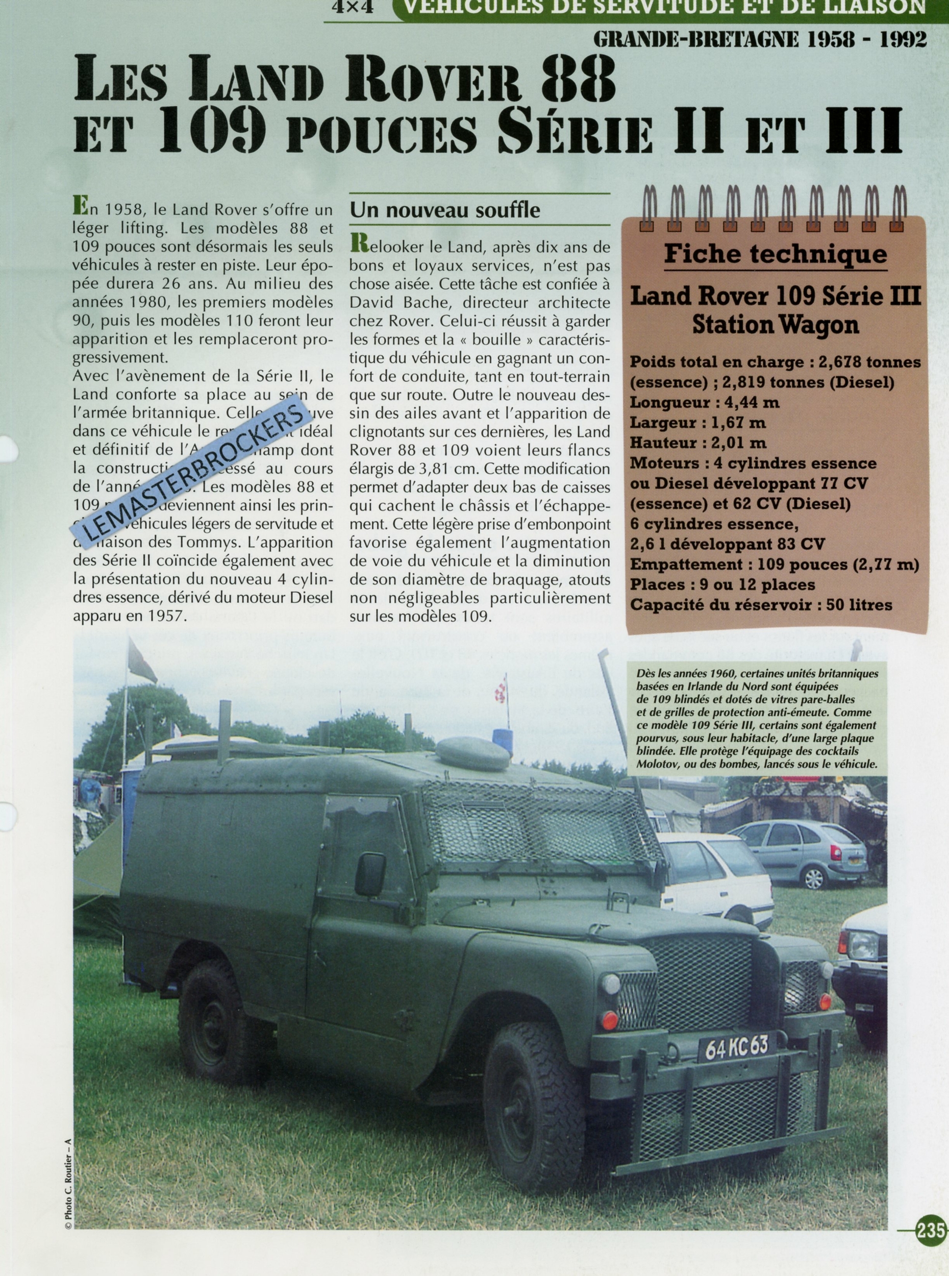 LAND-ROVER-88-109-STATION-WAGON-FICHE-MILITAIRE-HACHETTE-LEMASTERBROCKERS