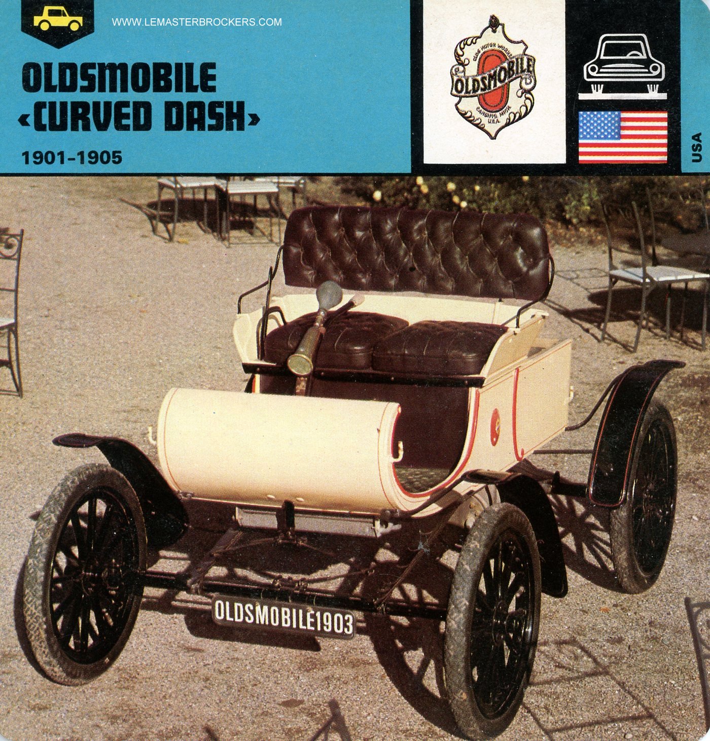 FICHE OLDSMOBILE CURVED DASH CARS-CARD