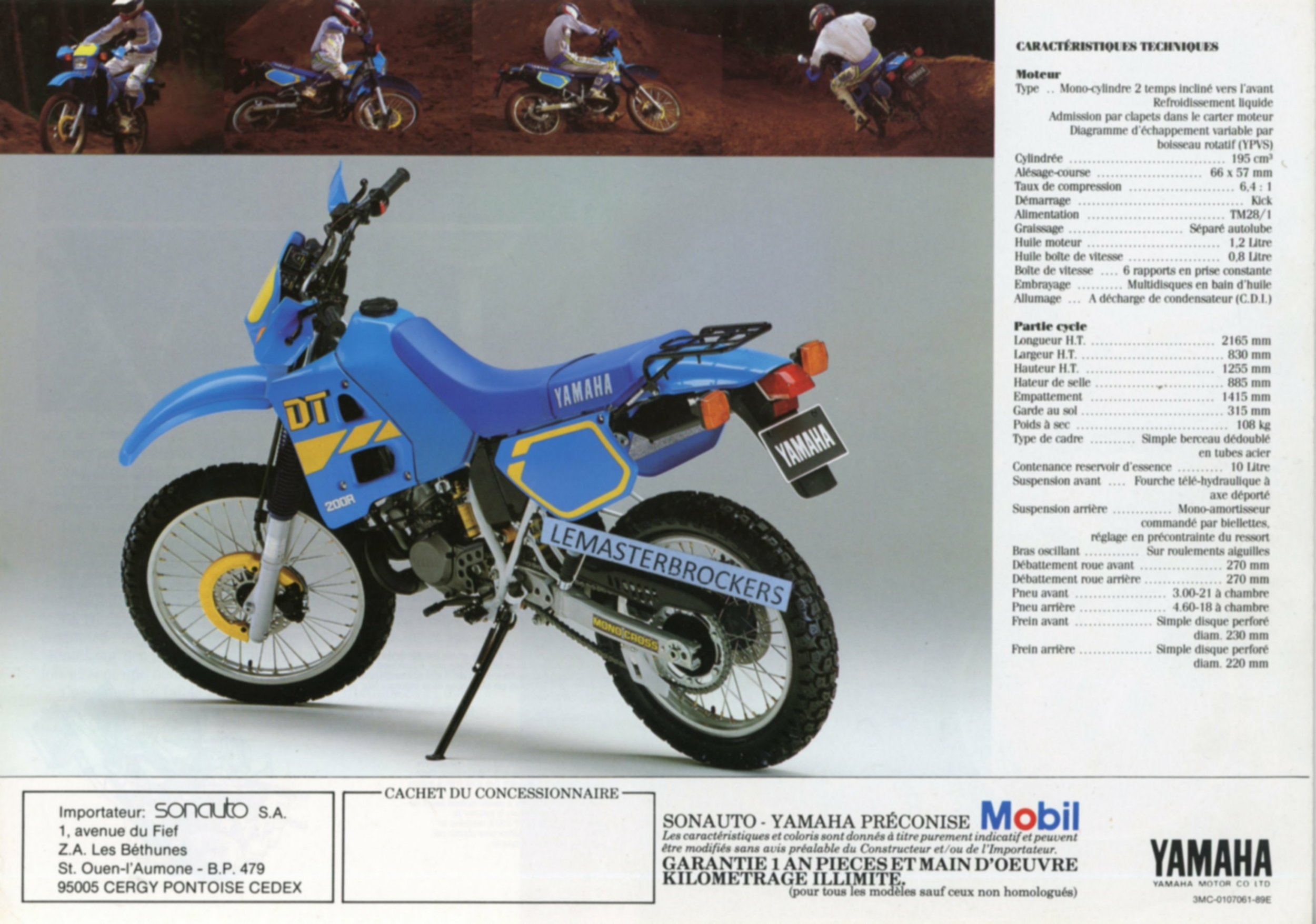BROCHURE-YAMAHA-DT200R-FICHE-MOTO-DT200-LEMASTERBROCKERS-1989