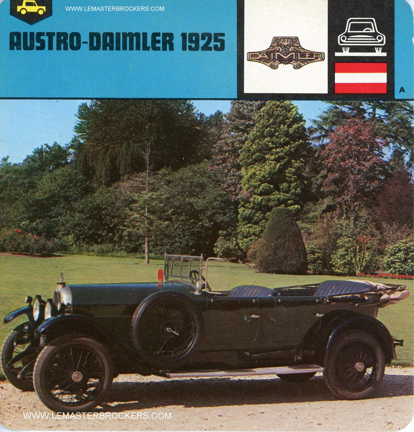 FICHE AUSTRO DAIMLER 1925