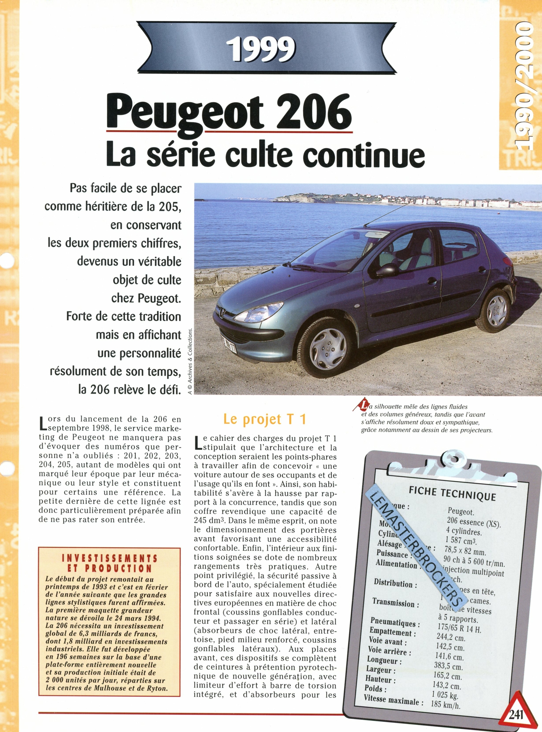 PEUGEOT EXPERT 1996 - FICHE AUTO COLLECTION HACHETTE - FICHE TECHNIQUE