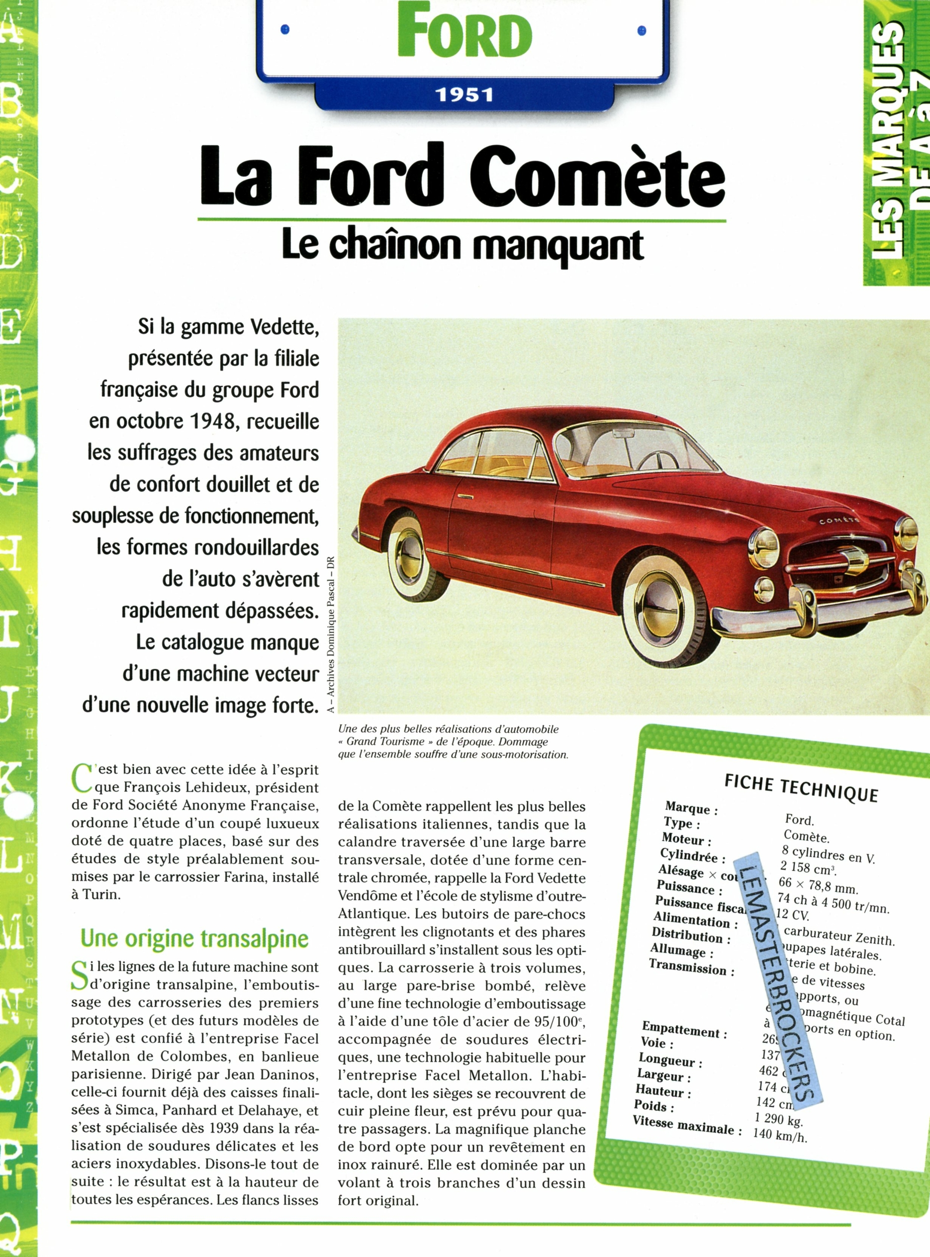 FORD-COMETE-FICHE-AUTO-HACHETTE-LEMASTERBROCKERS