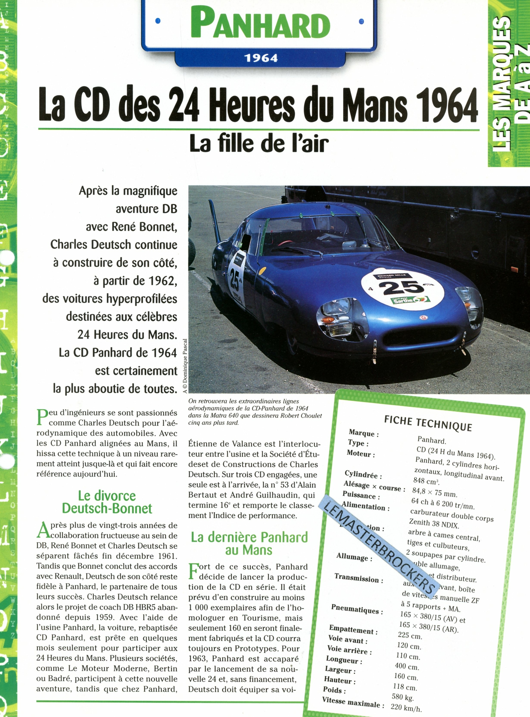 PANHARD-CD-24H-DU-MANS-FICHE-AUTO-HACHETTE-LEMASTERBROCKERS