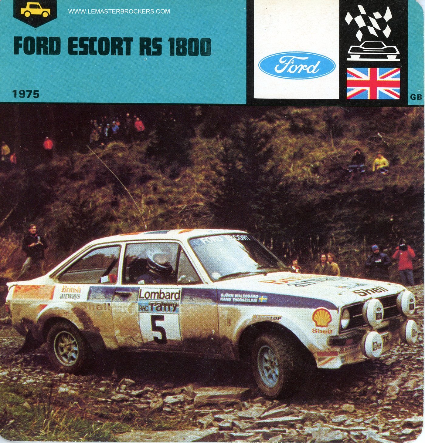 FICHE FORD ESCORT RS-CARS-CARD-RALLY