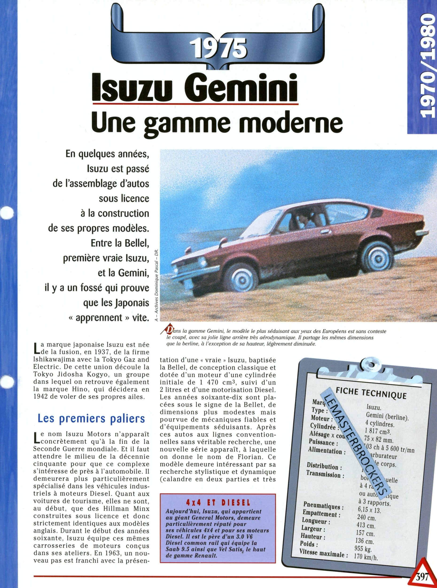 ISUZU-GEMINI-1975-FICHE-AUTO-FICHE-TECHNIQUE-VOITURE-LEMASTERBROCKERS